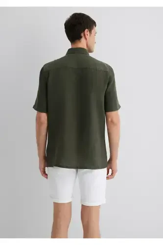 Anthracite Linen Shirt Regular Fit / Normal Cut 0 - 6