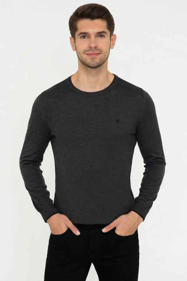 Anthracite Melange Men's Sweater - 1