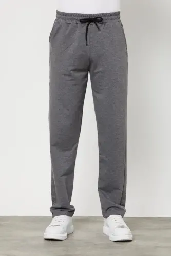 Anthracite Men's Straight Leg Relaxed Fit Sweatpants Premium Fabric-Anthracite - 1