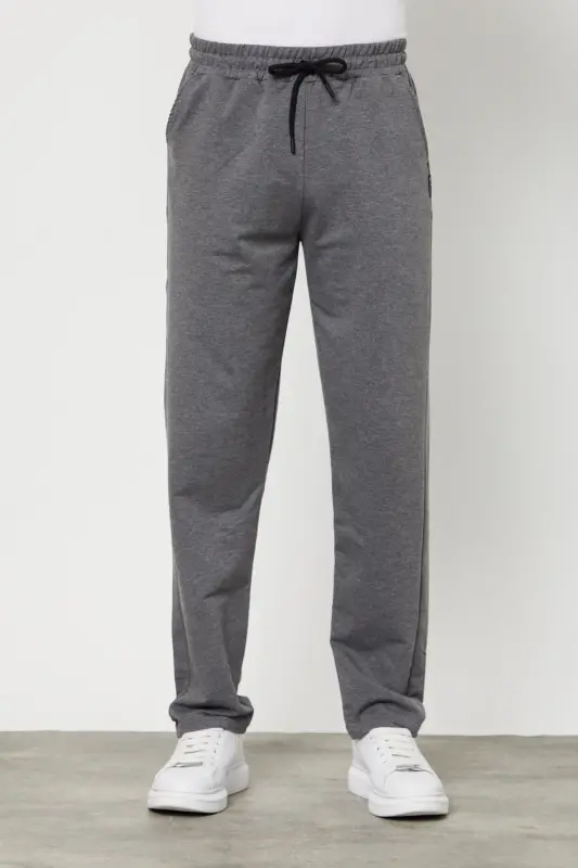 Anthracite Men's Straight Leg Relaxed Fit Sweatpants Premium Fabric-Anthracite - 1