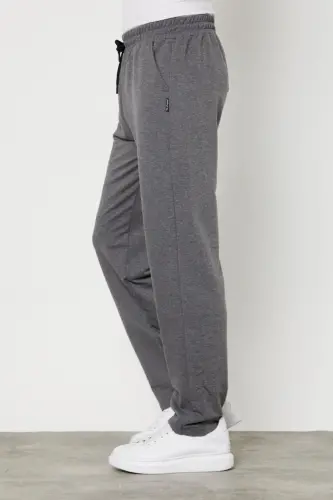 Anthracite Men's Straight Leg Relaxed Fit Sweatpants Premium Fabric-Anthracite - 2
