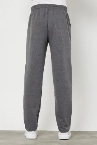 Anthracite Men's Straight Leg Relaxed Fit Sweatpants Premium Fabric-Anthracite - 4
