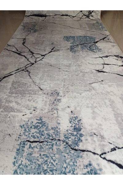 Anthracite Modern Washable Anti-slip Base All-Season Hall Bathroom Balcony Youth Room Cut Runner - ASLAN HOME (1)