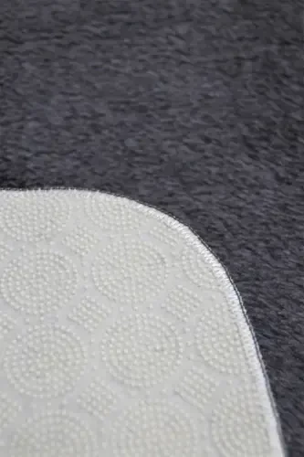 Anthracite Oval Postal Carpet Plush Soft Non-Slip Dot Base Antibacterial-Anthracite - VILA NOVA HOME (1)