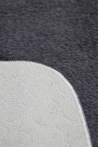 Anthracite Oval Postal Carpet Plush Soft Non-Slip Dot Base Antibacterial-Anthracite - VILA NOVA HOME (1)