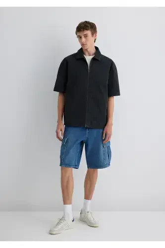 Anthracite Shirt Oversize / Wide Cut 0211545-700 - 4