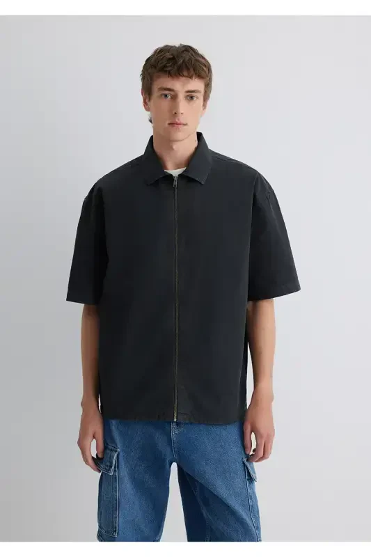 Anthracite Shirt Oversize / Wide Cut 0211545-700 - 5