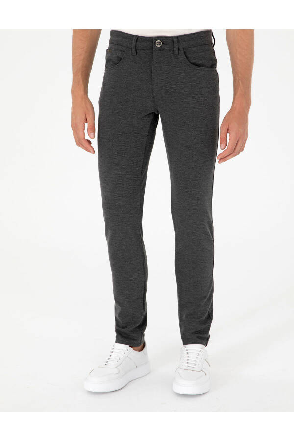 Anthracite Slim Fit Canvas Pants - 2