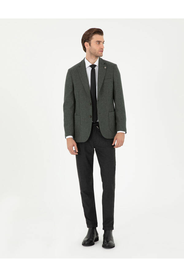 Anthracite Slim Fit Canvas Pants - 1