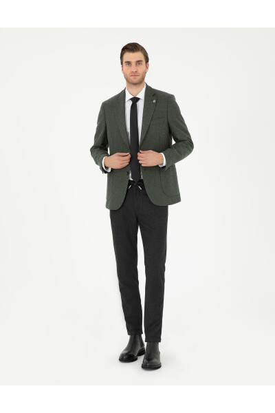 Anthracite Slim Fit Canvas Pants - 3