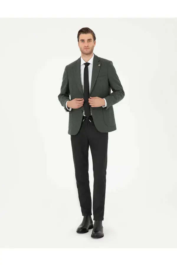 Anthracite Slim Fit Canvas Pants - 3