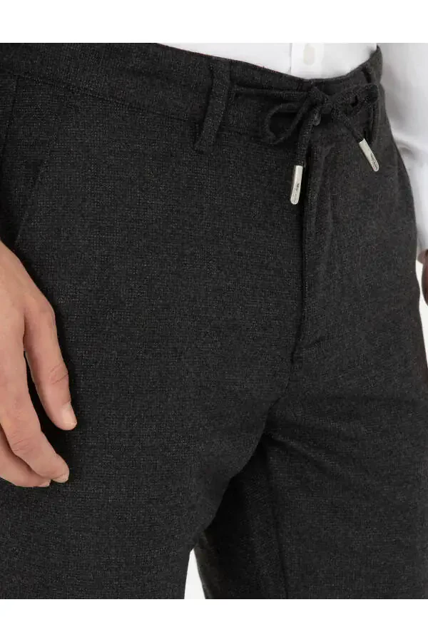 Anthracite Slim Fit Canvas Pants - 5