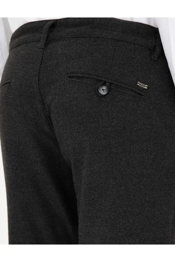 Anthracite Slim Fit Canvas Pants - 6