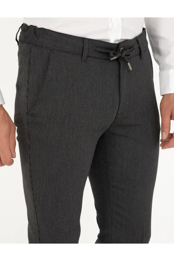 Anthracite Slim Fit Canvas Trousers - 5