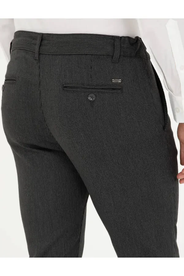 Anthracite Slim Fit Canvas Trousers - 6