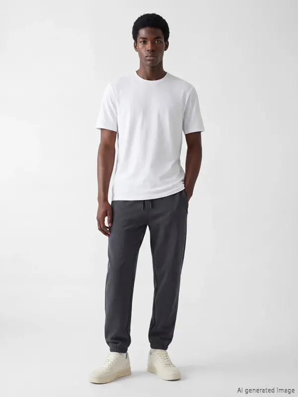 Anthracite Standard Fit Men's Jogger Sweatpants-Anthracite - 1
