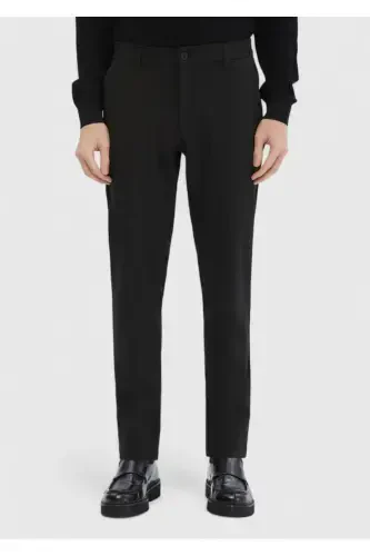 Anthracite Striped Knit Jogger Casual Pants - 1