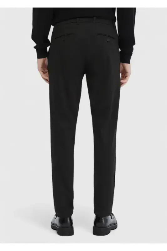 Anthracite Striped Knit Jogger Casual Pants - 2