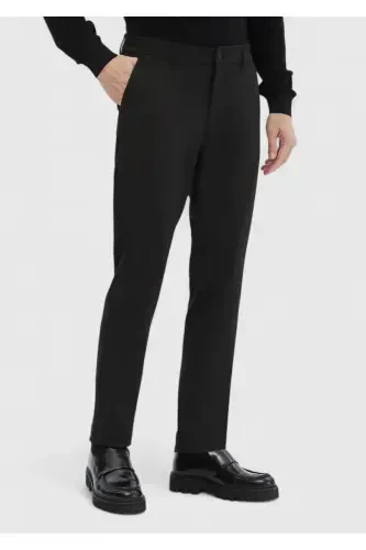 Anthracite Striped Knit Jogger Casual Pants - 3