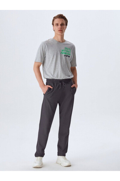 Anthracite Sweatpants with Elastic Waistband - LTB