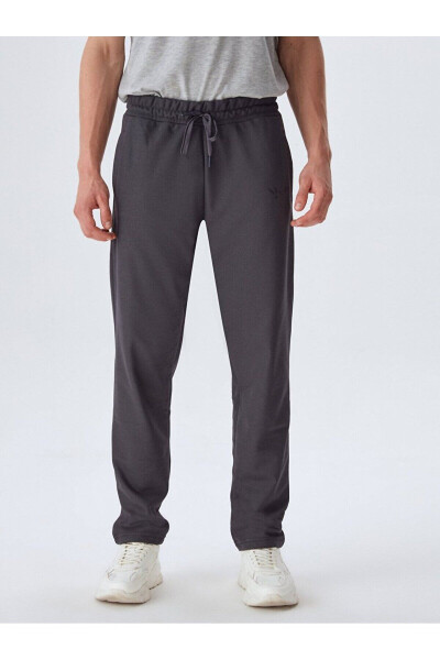 Anthracite Sweatpants with Elastic Waistband - 3