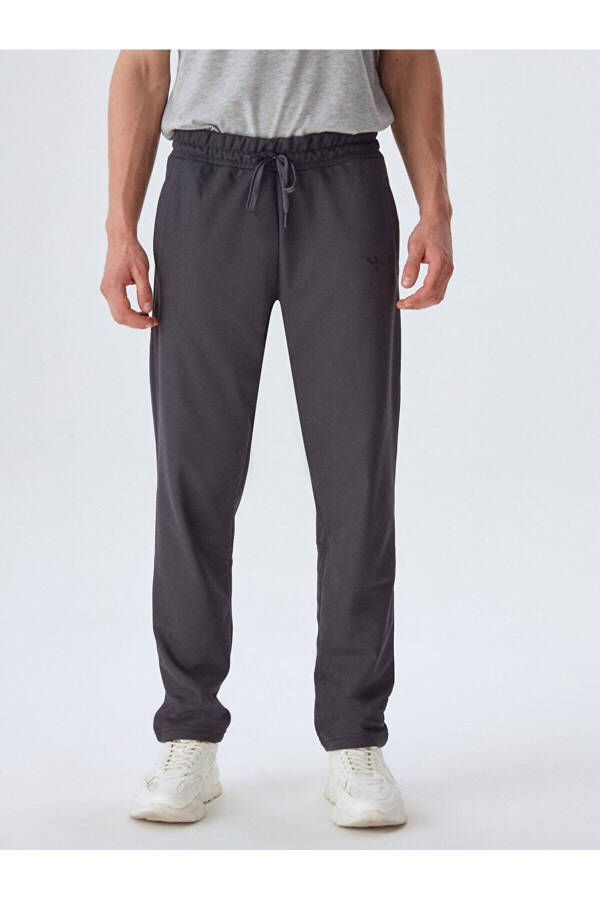 Anthracite Sweatpants with Elastic Waistband - 3