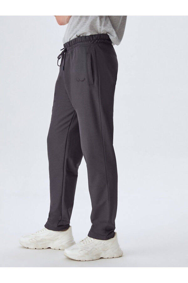 Anthracite Sweatpants with Elastic Waistband - 5