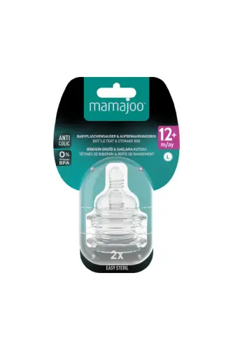 Anti-Colic Baby Bottles Nipples, 12 Months+, Fast Flow, 2 Pack - 7