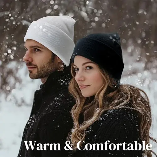 ANTI-REBOUNDUMBRE Ayollar Erkaklar Qishki Shapka Ipak Astarli Issiq Manjetli Shapka Trikotaj Shapka uchun Atlas Astarli Beanie - 9