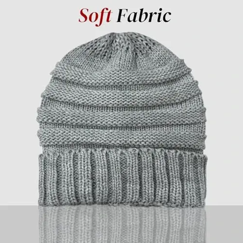ANTI-REBOUNDUMBRE Winter Hats for Women Warm Beanies Soft Cable Knit Beanie for Women Skull Cap - MODAZONE (1)