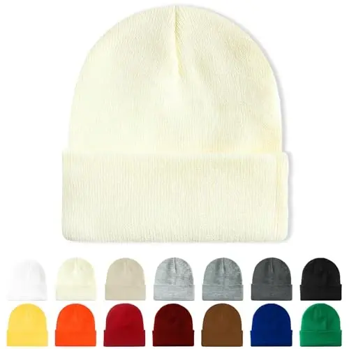 ANTI-REBOUNDUMBRE Winter Hats for Women Warm Beanies Soft Cable Knit Beanie for Women Skull Cap 