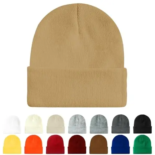ANTI-REBOUNDUMBRE Winter Hats for Women Warm Beanies Soft Cable Knit Beanie for Women Skull Cap - 1