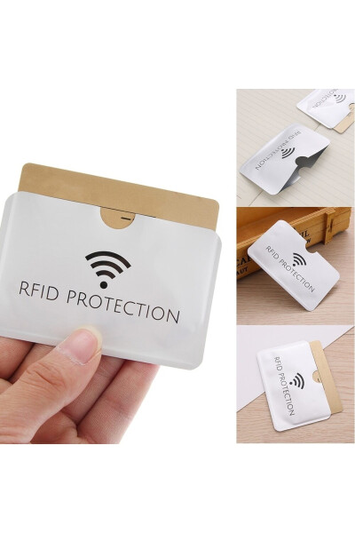 Anti RFID ID Card Holder Laser Aluminum Wallet Blocking Reader Lock Anti-theft - 2