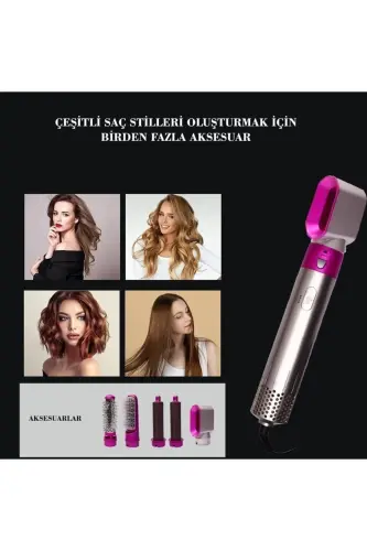 Dp-36 5 Başlıklı Saç Şekillendirici Seti - Gri - 1