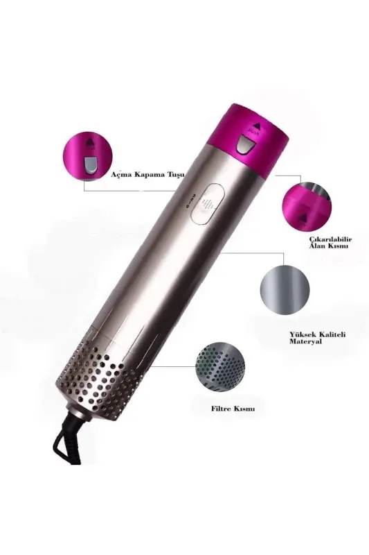 Dp-36 5 Başlıklı Saç Şekillendirici Seti - Gri - 4