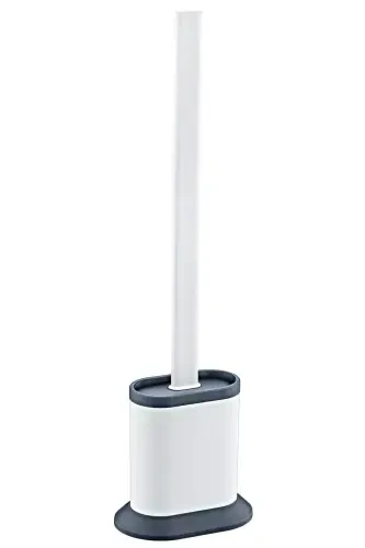 Antibacterial Silicone Toilet Brush Set - Toilet and Closet Cleaning Brush - White - VİGENTİNO (1)