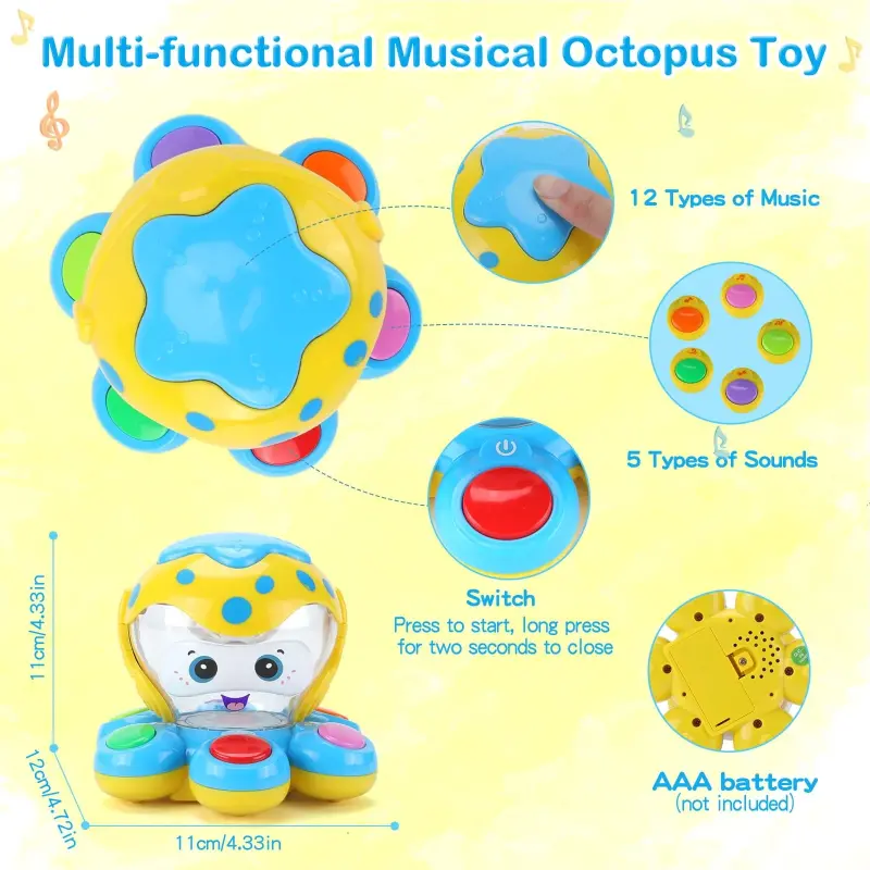 ANTIC DUCK Toddler Toys, Baby Toys 6-12 Months, Baby Learn Walk Party Crawling Toys, Baby Toys for 12-24 Months for Girls Boys Gifts - 3