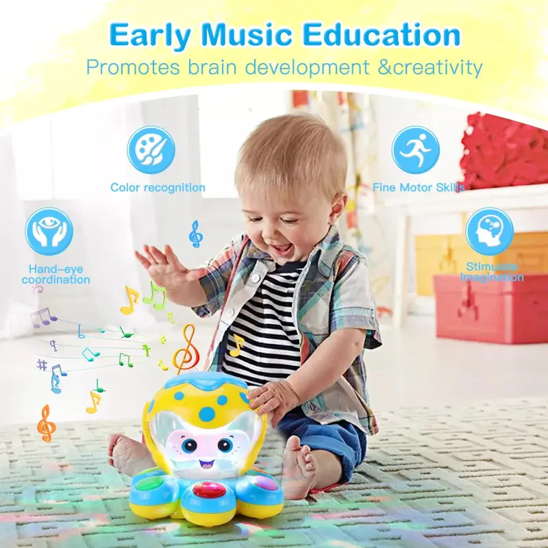 ANTIC DUCK Toddler Toys, Baby Toys 6-12 Months, Baby Learn Walk Party Crawling Toys, Baby Toys for 12-24 Months for Girls Boys Gifts - 6