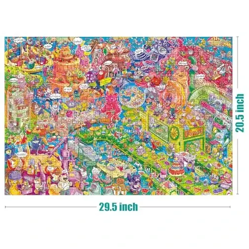 Antelope 2 in 1 1000 Piece Puzzle Bundle - Catndyland - 1000 Piece Jigsaw Puzzle with Dog Park - 3