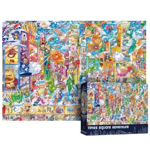 Antelope - 1000 Piece Puzzle for Adults, Time Square Adventure Jigsaw Puzzles 1000 Pieces, High Resolution, Matte Finish, Smooth Edging, No Dust Creative Artistic Puzzle - ANTELOPE