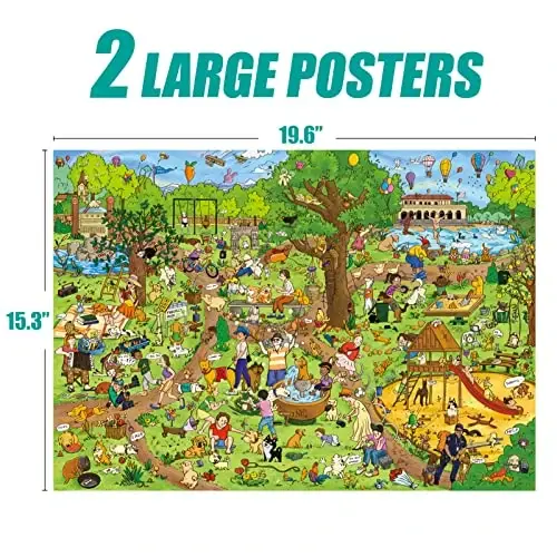 Antelope - 500 Piece Large Format Jigsaw Puzzle for Adults, Dog Park Jigsaw Puzzles 500 Pieces, Large Pieces, No Dust Puzzles for Senior Citizen, 500 PC, Non-Glare Finish, Interlock Smoothly - 3
