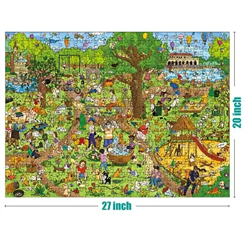 Antelope - 500 Piece Large Format Jigsaw Puzzle for Adults, Dog Park Jigsaw Puzzles 500 Pieces, Large Pieces, No Dust Puzzles for Senior Citizen, 500 PC, Non-Glare Finish, Interlock Smoothly - 5