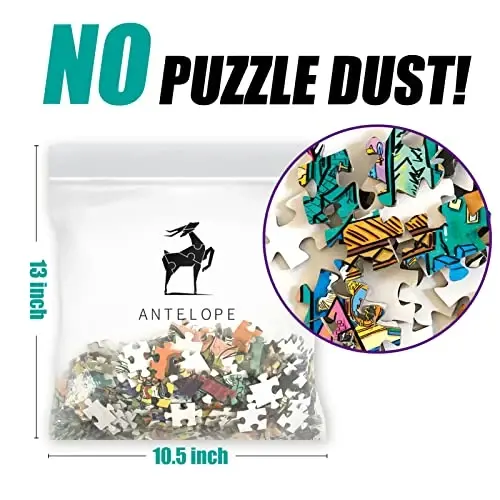Antilopa - Kattalar uchun 1000 dona boshqotirma, Mushuk qasri 1000 dona jigsaw boshqotirmalari, Yuqori aniqlik, Mat qoplama, Silliq qirralar, Changsiz ijodiy badiiy boshqotirma - 5