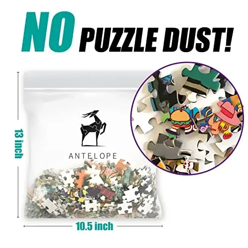 Antilopa - Kattalar uchun 1000 qismli boshqotirma, Drive-in Movie Jigsaw Puzzles 1000 Pieces - 1000 Pieces Yuqori aniqlik, mat qoplama, silliq qirralar, changsiz boshqotirma - 5