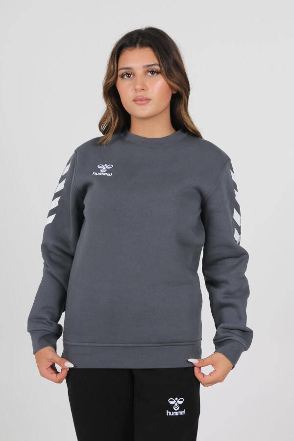 Antracite cotton sweatshirt. - 3