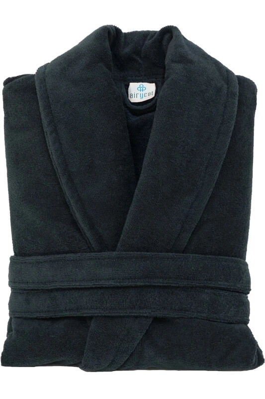 Antracite Unisex Flannel Bathrobe - AİRYCOT
