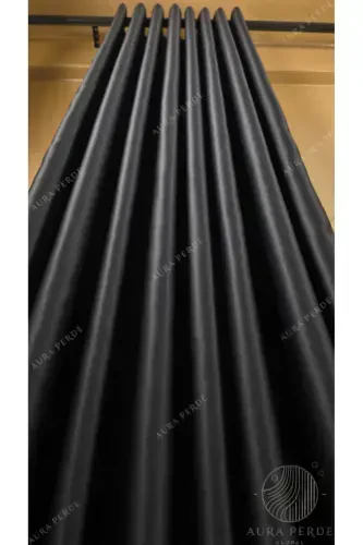 Антрацитовая Затемняющая Штора - Светонепроницаемая Штора Blackout | Без Складок Одно Полотнище | AURAPERDE-Antirasit - 1