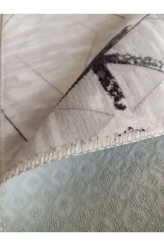 Антрацитовый нескользящий коврик - Всесезонный моющийся ковер | Для гостиной, ванной, балкона, молодежной комнаты - Черный - 4