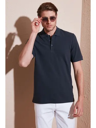 Antrasit % 100 Pamuk Regular Fit Düğmeli Erkek Polo Yaka T Shirt 5902127-Antrasit - LC WAIKIKI (1)