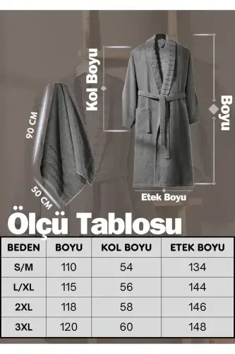 Antrasit Carla Havlulu Bornoz-Antrasit - 3